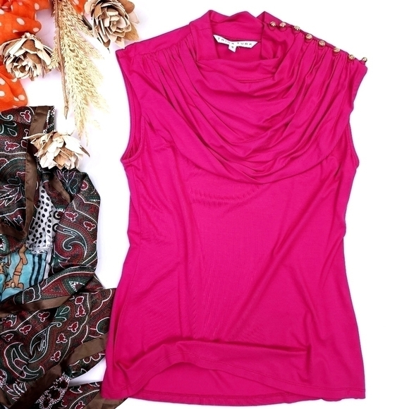 🔴 Trina Turk PInk Top Sz S - Picture 1 of 12